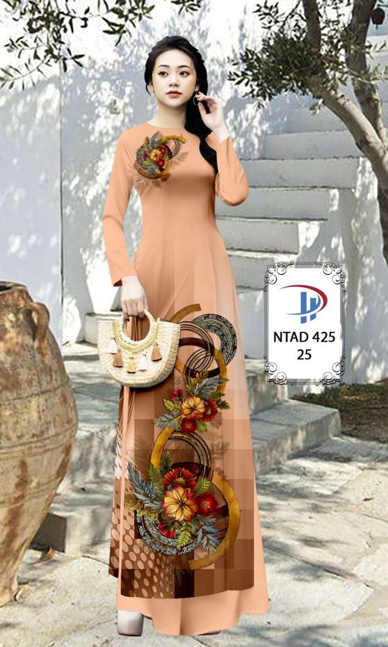 Vải Áo Dài Hoa In 3D AD NTAD425 55
